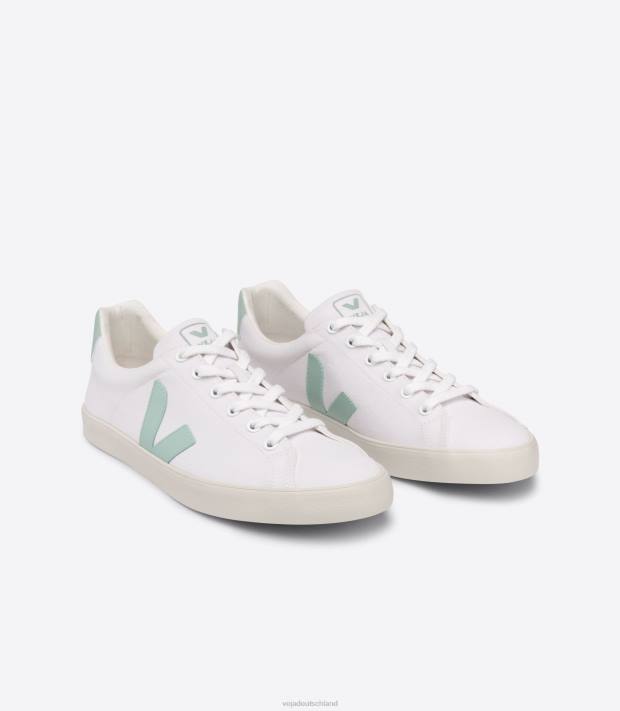 Schuhe VHJD244 Frauen Veja Esplar se Leinwand weiß Matcha
