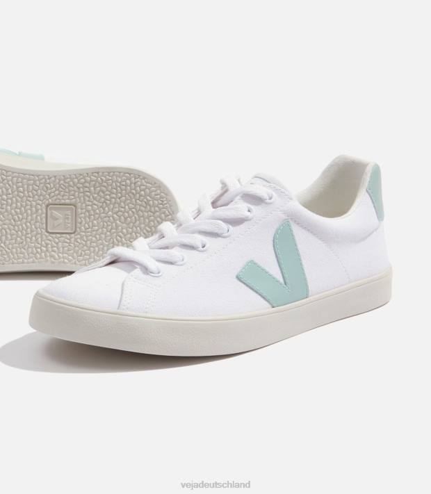 Schuhe VHJD244 Frauen Veja Esplar se Leinwand weiß Matcha