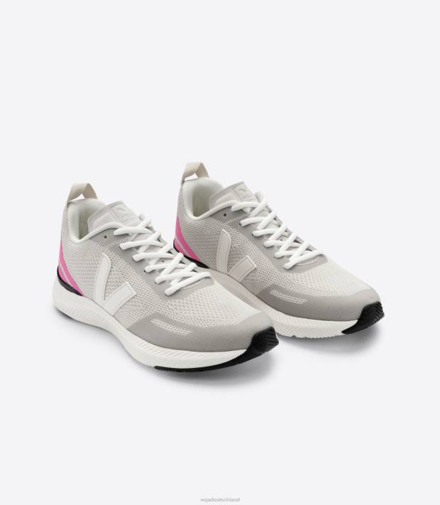 Schuhe VHJD286 Frauen Veja Impala-Sari aus natürlichem Netzgewebe
