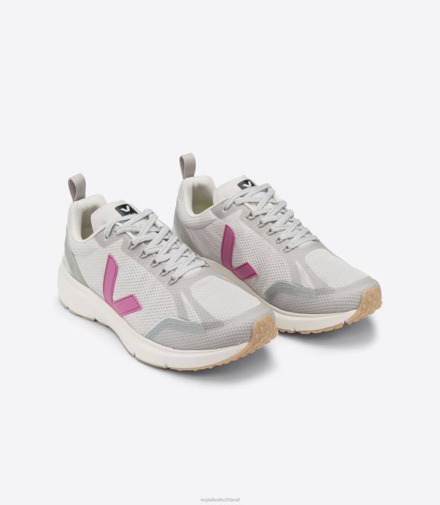 Schuhe VHJD273 Frauen Veja Condor 2 Alveomesh hellgrau ultraviolett