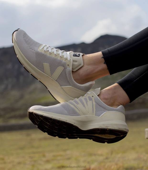Schuhe VHJD276 Frauen Veja Marlin V-Strick Kreide Pierre