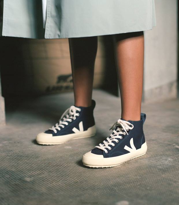 Schuhe VHJD291 Frauen Veja Nova HT Canvas Nautico Buttersohle