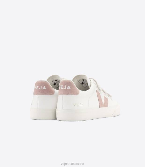 Schuhe VHJD247 Frauen Veja Recife, chromfreies Leder, weißes Baby