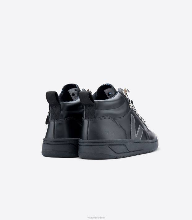 Schuhe VHJD253 Frauen Veja Roraima-Leder, schwarze Graphit-Sohle