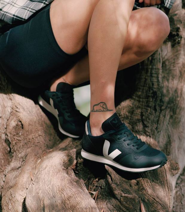Schuhe VHJD266 Frauen Veja sdu rt b-mesh schwarz weiß natur