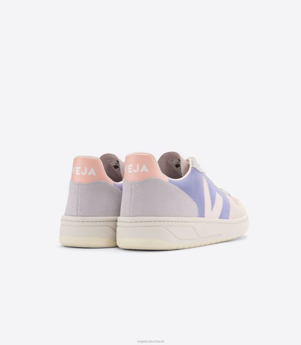 Schuhe VHJD232 Frauen Veja V-10 Wildleder Multico Lavande