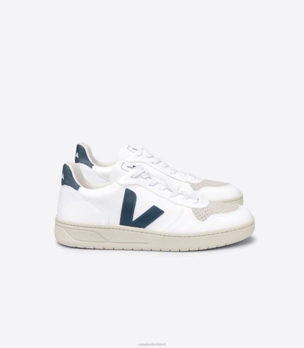 Schuhe VHJD235 Frauen Veja V-10 CWL White California