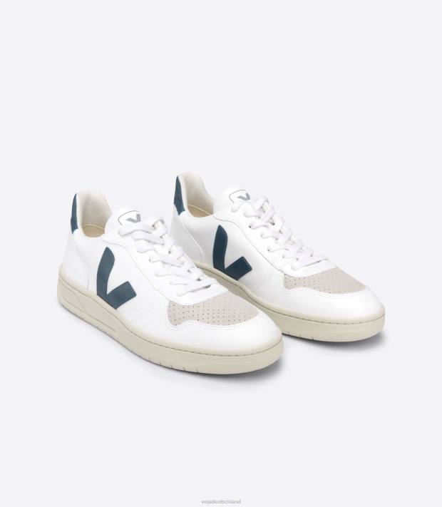 Schuhe VHJD235 Frauen Veja V-10 CWL White California