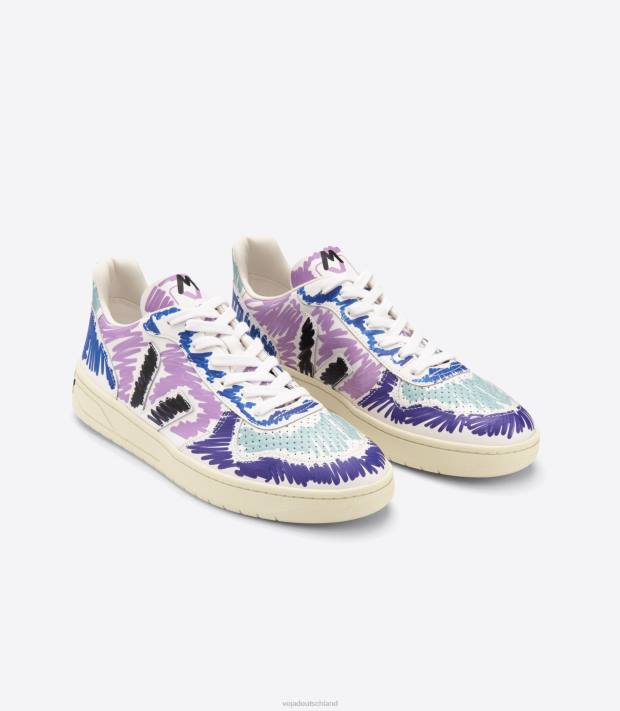 Schuhe VHJD236 Frauen Veja X V-10 Leder Marni Orchidee schwarz