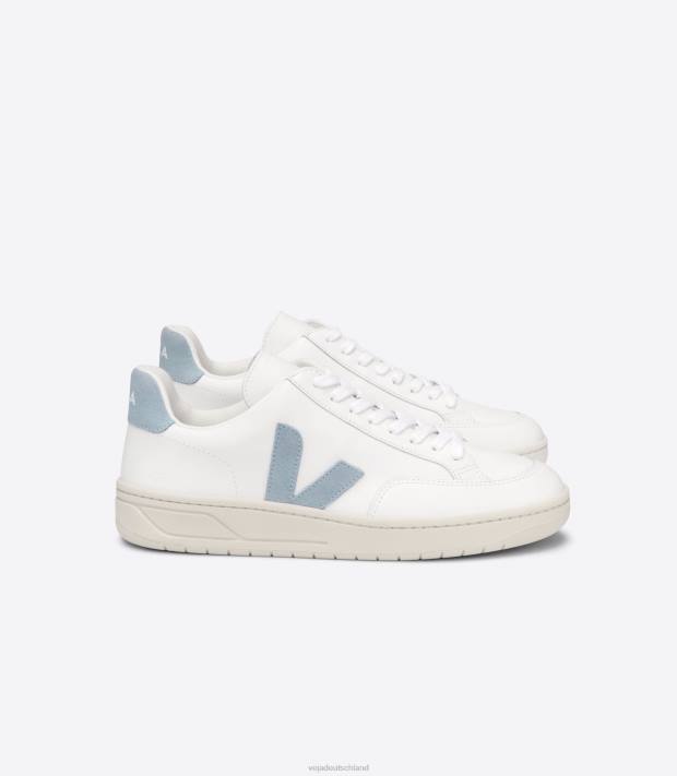 Schuhe VHJD229 Frauen Veja V-12-Leder, weißer Stahl