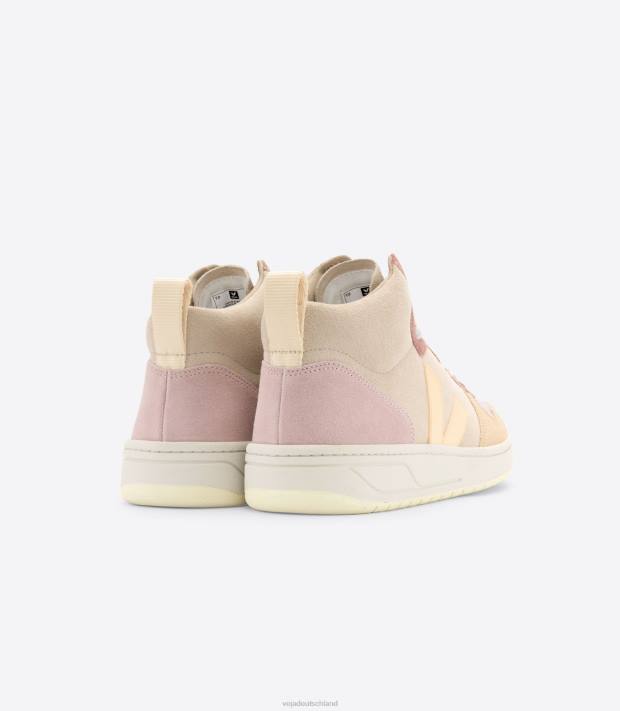 Schuhe VHJD239 Frauen Veja V-15 Wildleder Multico-Pfirsich