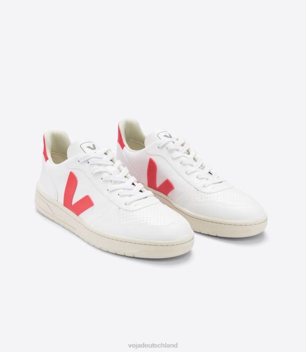 Schuhe VHJD299 Frauen Veja v-10 cwl weiß rosa fluo