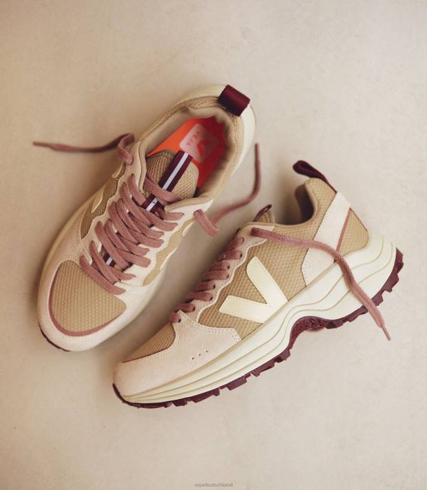 Schuhe VHJD257 Frauen Veja Venturi Alveomesh Dune Butter Zobel