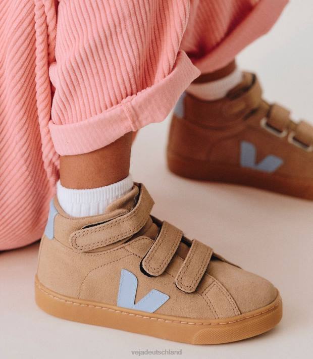 Schuhe VHJD311 Kinder Veja Esplar Mid Wildleder Dune Steel