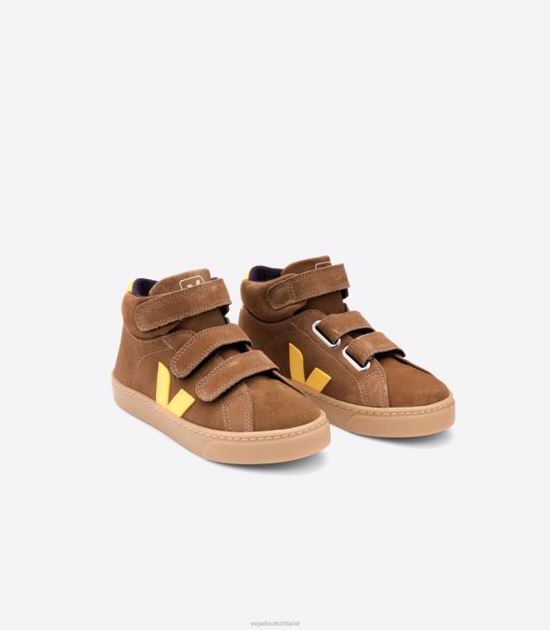 Schuhe VHJD313 Kinder Veja Esplar Mid Wildleder Braun Tonic