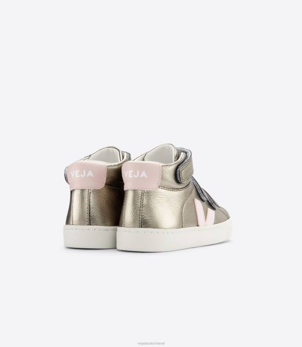Schuhe VHJD315 Kinder Veja Esplar Mid Chromfreies Leder Bronze Petale