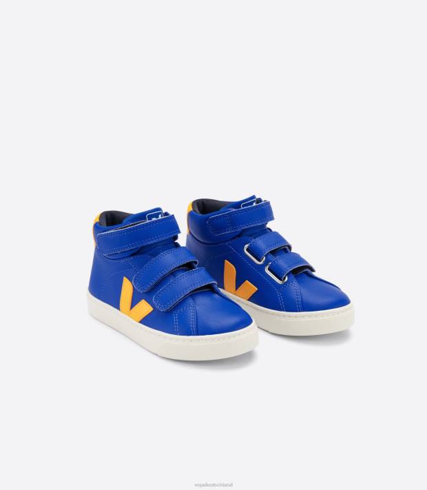 Schuhe VHJD316 Kinder Veja Esplar Mid Chromfreies Leder Paros Ouro