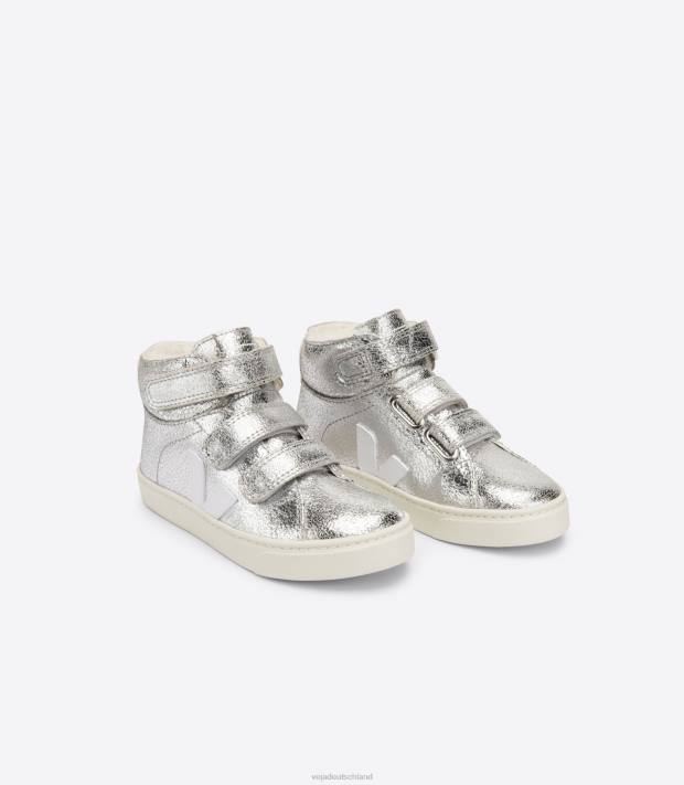 Schuhe VHJD318 Kinder Veja Esplar Mid Fured Silberweiß
