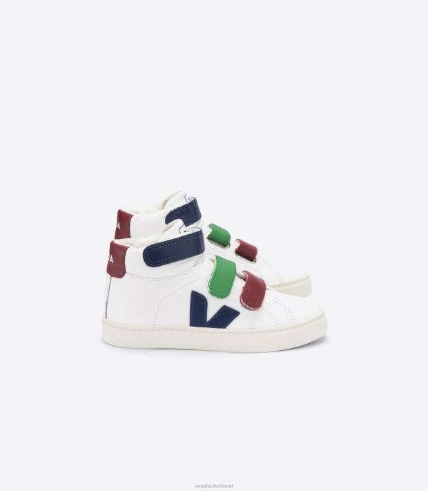 Schuhe VHJD319 Kinder Veja Esplar Mid Leder weiß Multico