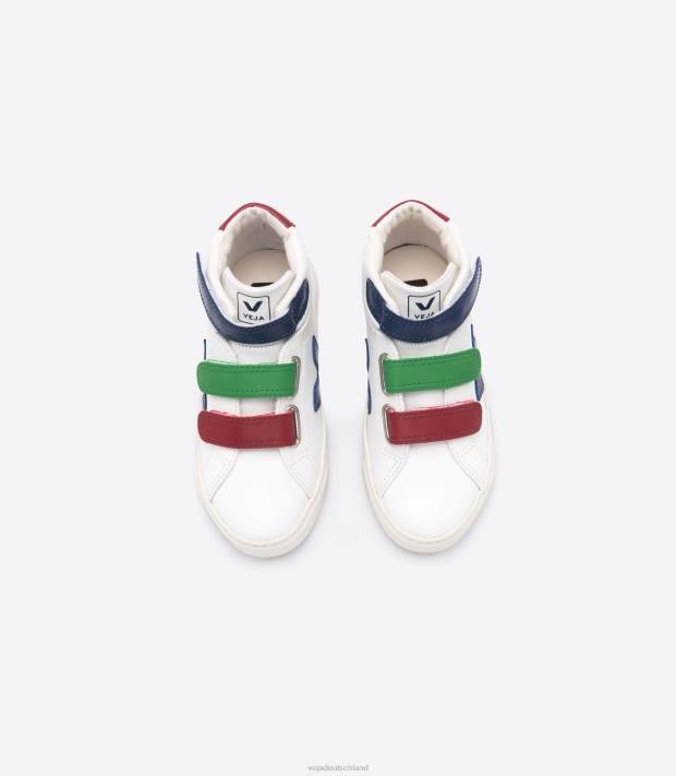 Schuhe VHJD319 Kinder Veja Esplar Mid Leder weiß Multico