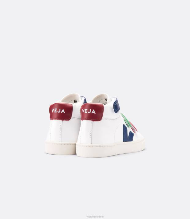 Schuhe VHJD319 Kinder Veja Esplar Mid Leder weiß Multico
