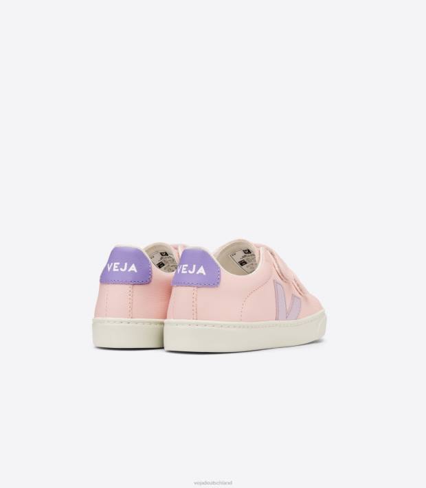 Schuhe VHJD334 Kinder Veja Esplar chromfreies Leder Petale Parme
