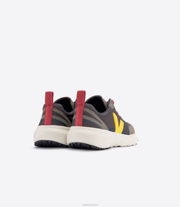 Schuhe VHJD375 Kinder Veja Kanarische elastische Schnürsenkel Alveomesh Grafite Tonic