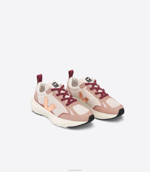 Schuhe VHJD385 Kinder Veja Kanarische elastische Schnürsenkel Alveomesh natürliche Venus