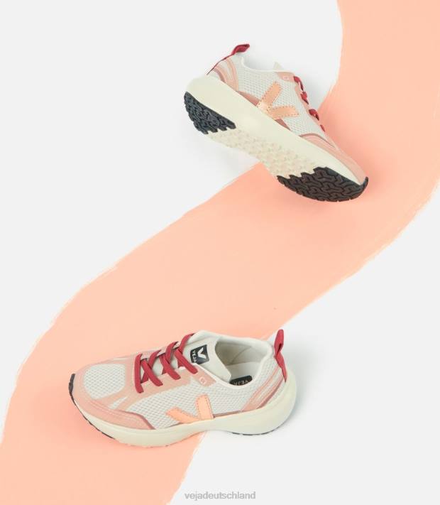 Schuhe VHJD385 Kinder Veja Kanarische elastische Schnürsenkel Alveomesh natürliche Venus