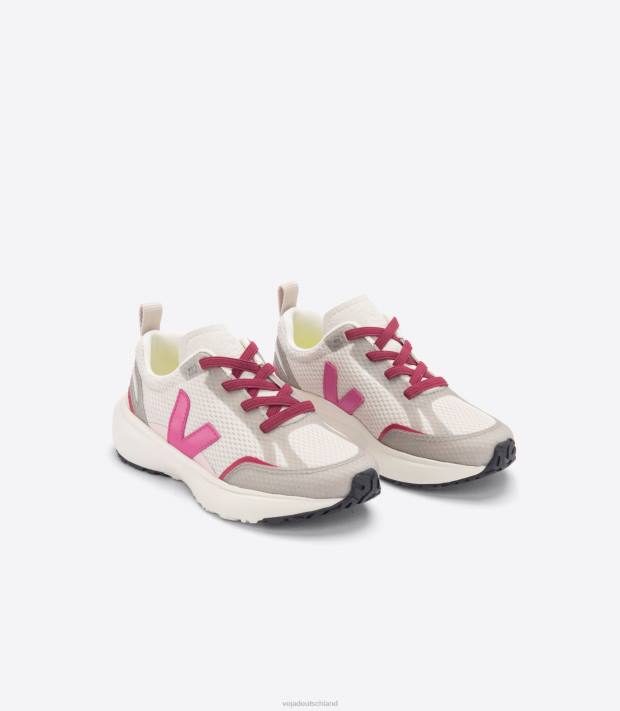 Schuhe VHJD387 Kinder Veja Kanarische elastische Schnürsenkel Alveomesh natürliche Mia