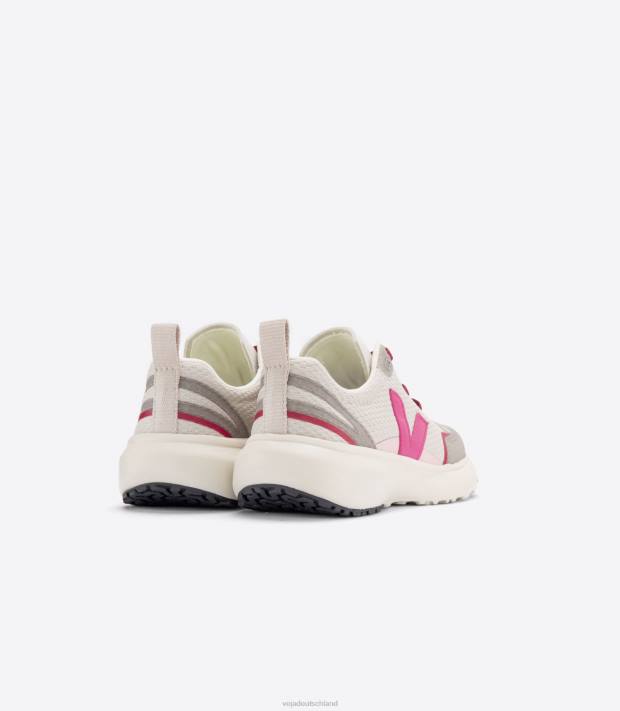 Schuhe VHJD387 Kinder Veja Kanarische elastische Schnürsenkel Alveomesh natürliche Mia
