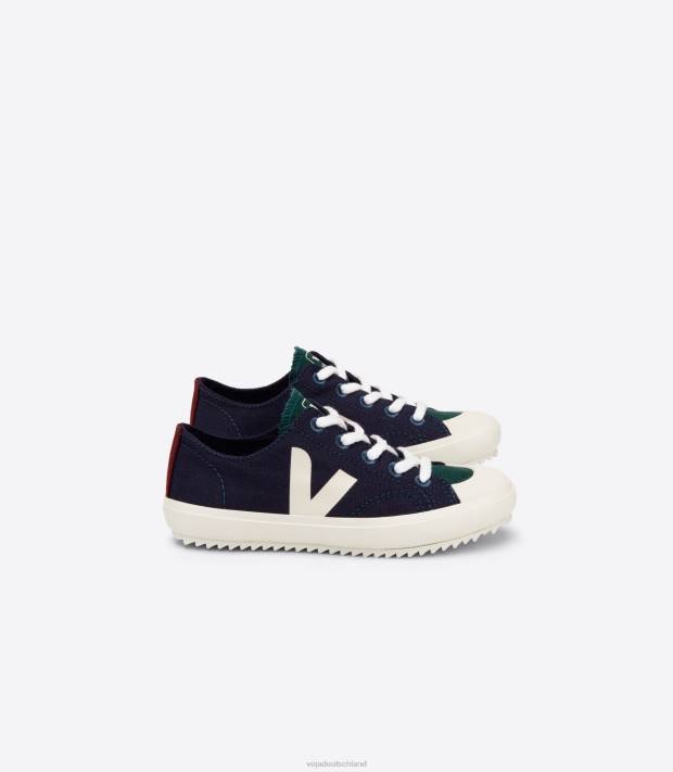 Schuhe VHJD398 Kinder Veja Flip Canvas Multico Marine