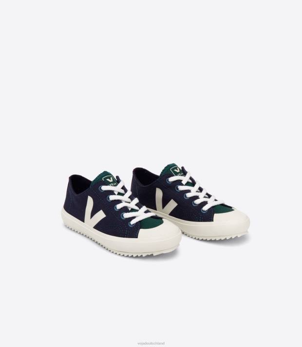 Schuhe VHJD398 Kinder Veja Flip Canvas Multico Marine