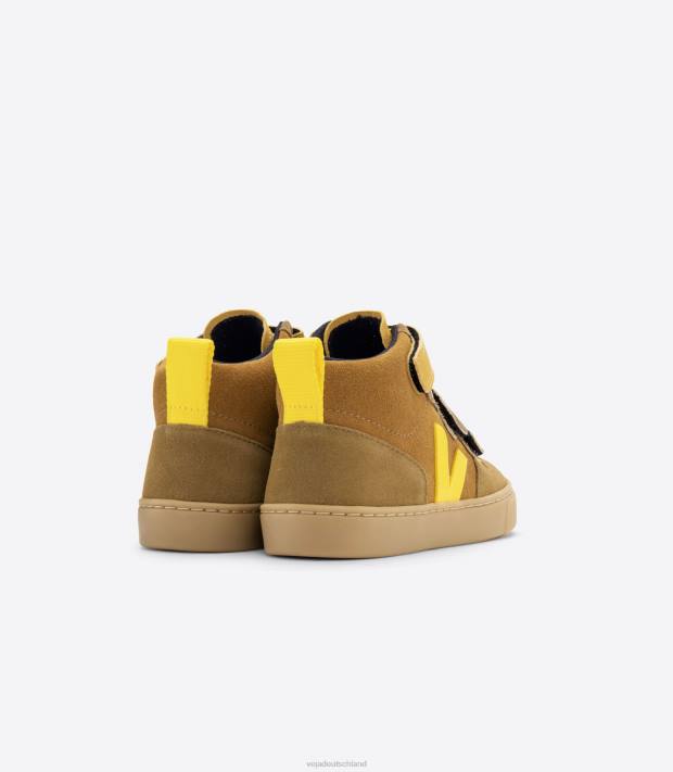 Schuhe VHJD345 Kinder Veja V-10 Mid Wildleder Multico Camel Tonic