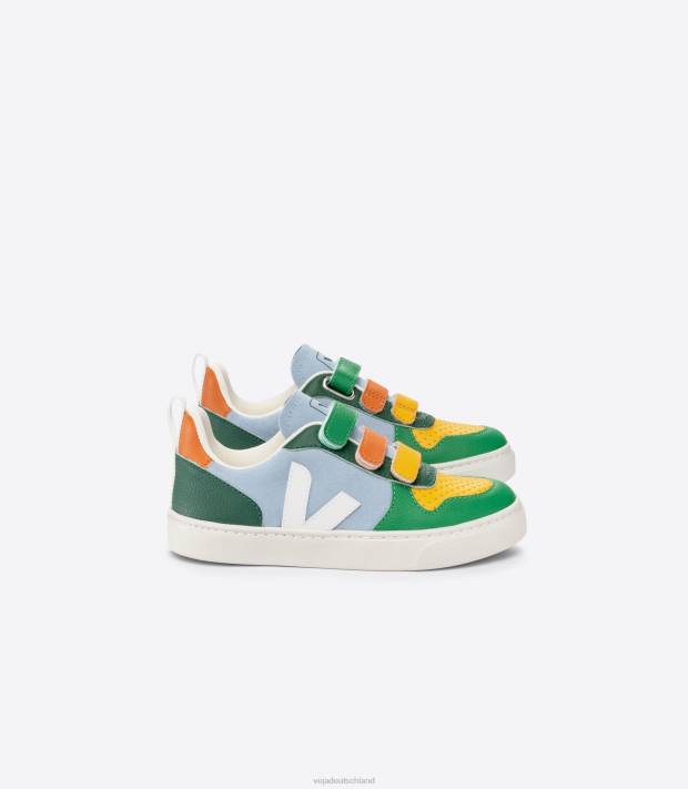 Schuhe VHJD359 Kinder Veja V-10 Wildleder Multico Steel
