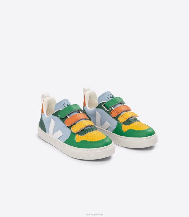 Schuhe VHJD359 Kinder Veja V-10 Wildleder Multico Steel