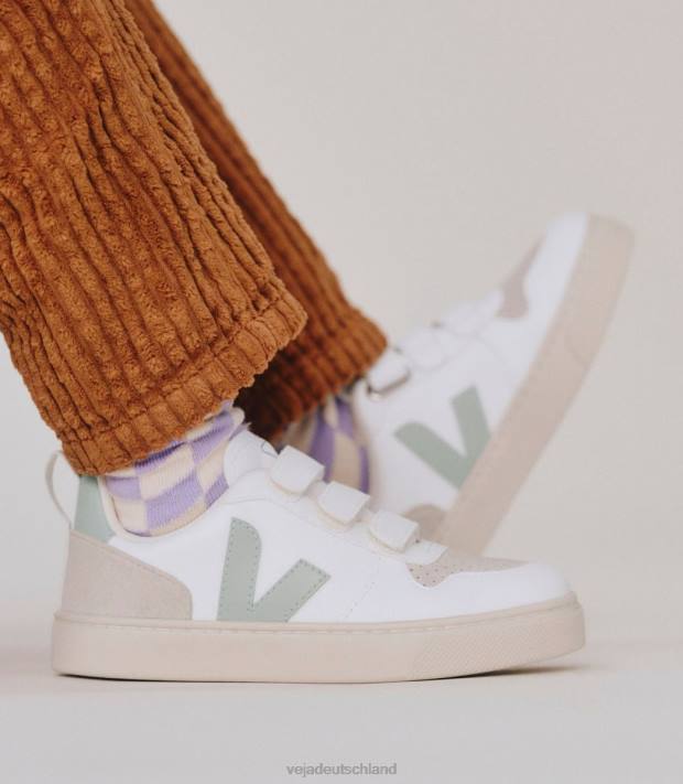 Schuhe VHJD360 Kinder Veja v-10 cwl weißer Matcha