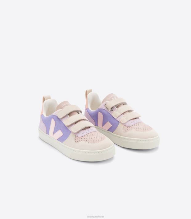 Schuhe VHJD372 Kinder Veja V-10 Wildleder Multico Lavande