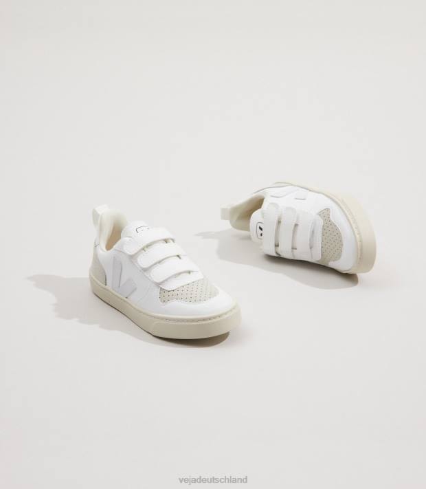 Schuhe VHJD373 Kinder Veja v-10 cwl weiß natur