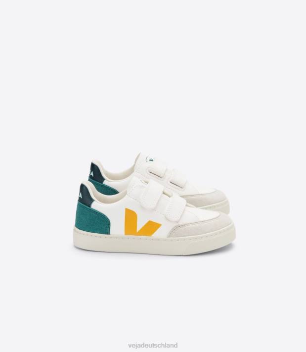 Schuhe VHJD308 Kinder Veja V-12 Chromfreies Leder Multico Brittany