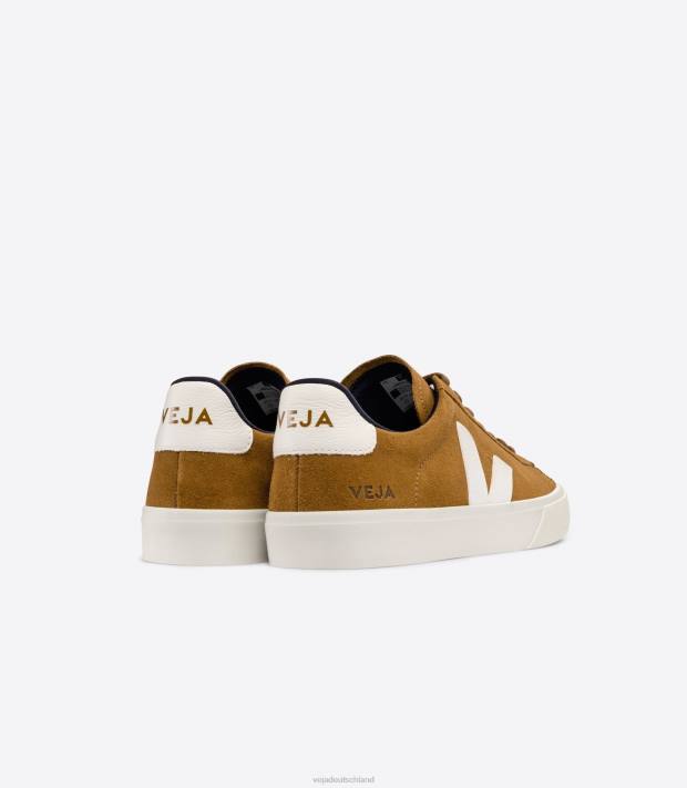 Schuhe VHJD10 Männer Veja Campo Wildleder Kamelweiß