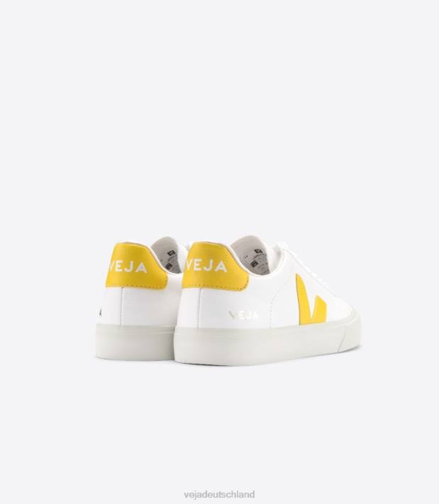 Schuhe VHJD24 Männer Veja Campo Chromfreies Leder White Tonic