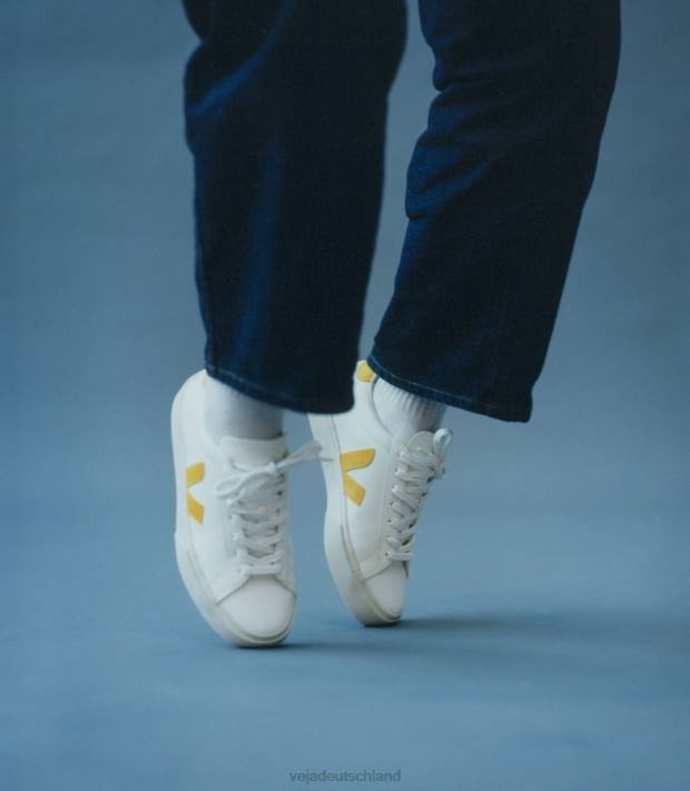 Schuhe VHJD24 Männer Veja Campo Chromfreies Leder White Tonic