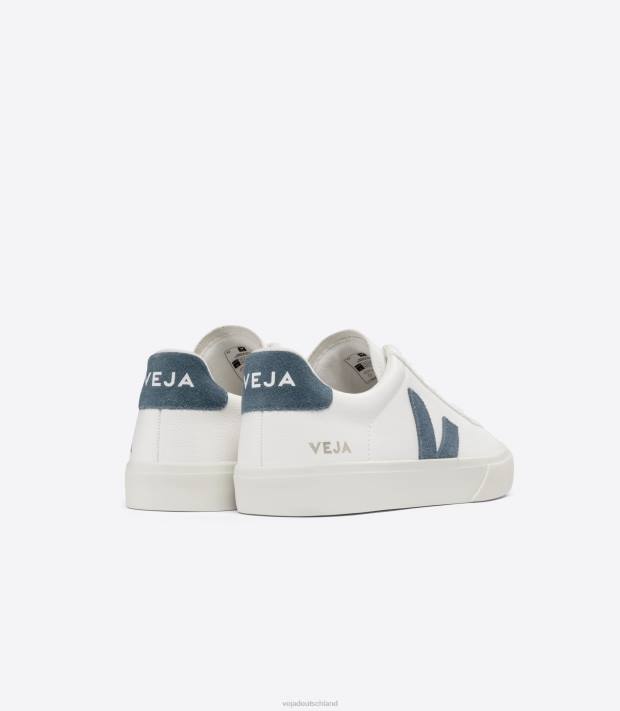 Schuhe VHJD7 Männer Veja Campo Chromfreies Leder Weiß Kalifornien