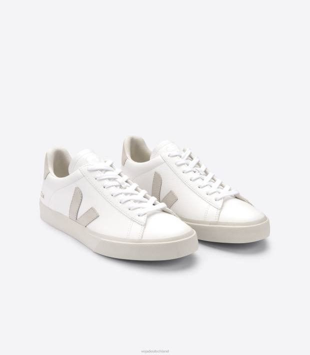 Schuhe VHJD8 Männer Veja Campo chromfreies Leder weiß natur