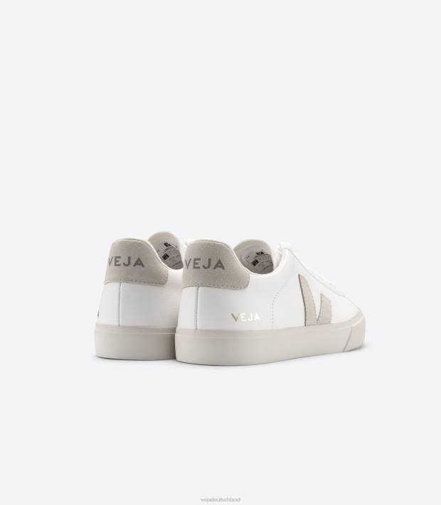 Schuhe VHJD8 Männer Veja Campo chromfreies Leder weiß natur