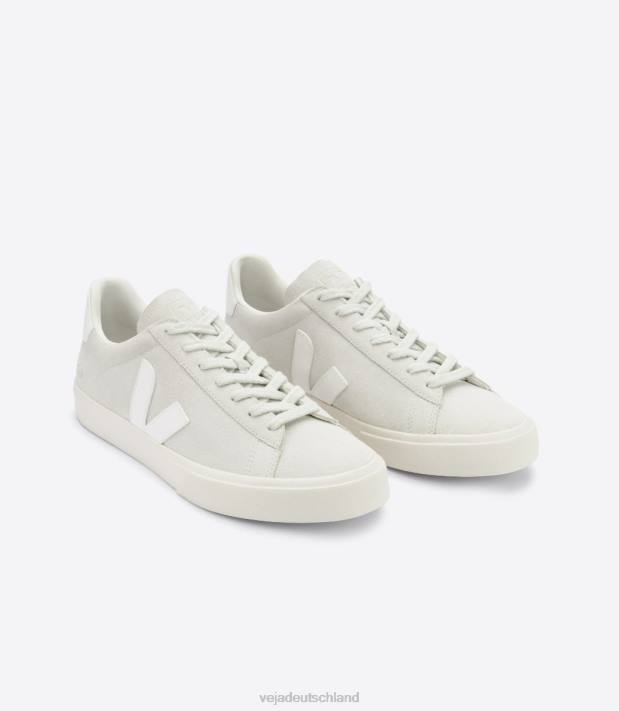 Schuhe VHJD9 Männer Veja Campo Wildleder naturweiß