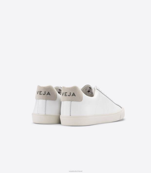 Schuhe VHJD89 Männer Veja Esplar-Leder weiß