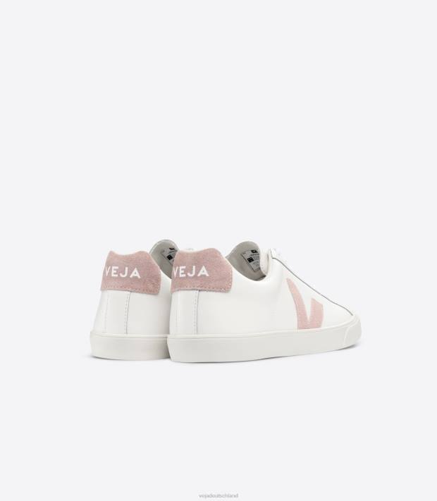 Schuhe VHJD92 Männer Veja Esplar-Leder, weißes Babe