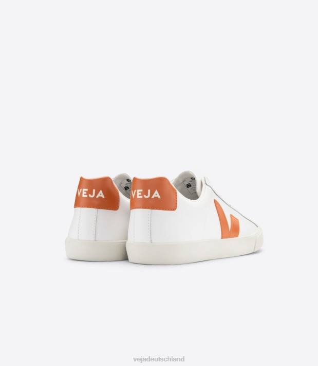 Schuhe VHJD93 Männer Veja Esplar-Leder, weißer Kürbis
